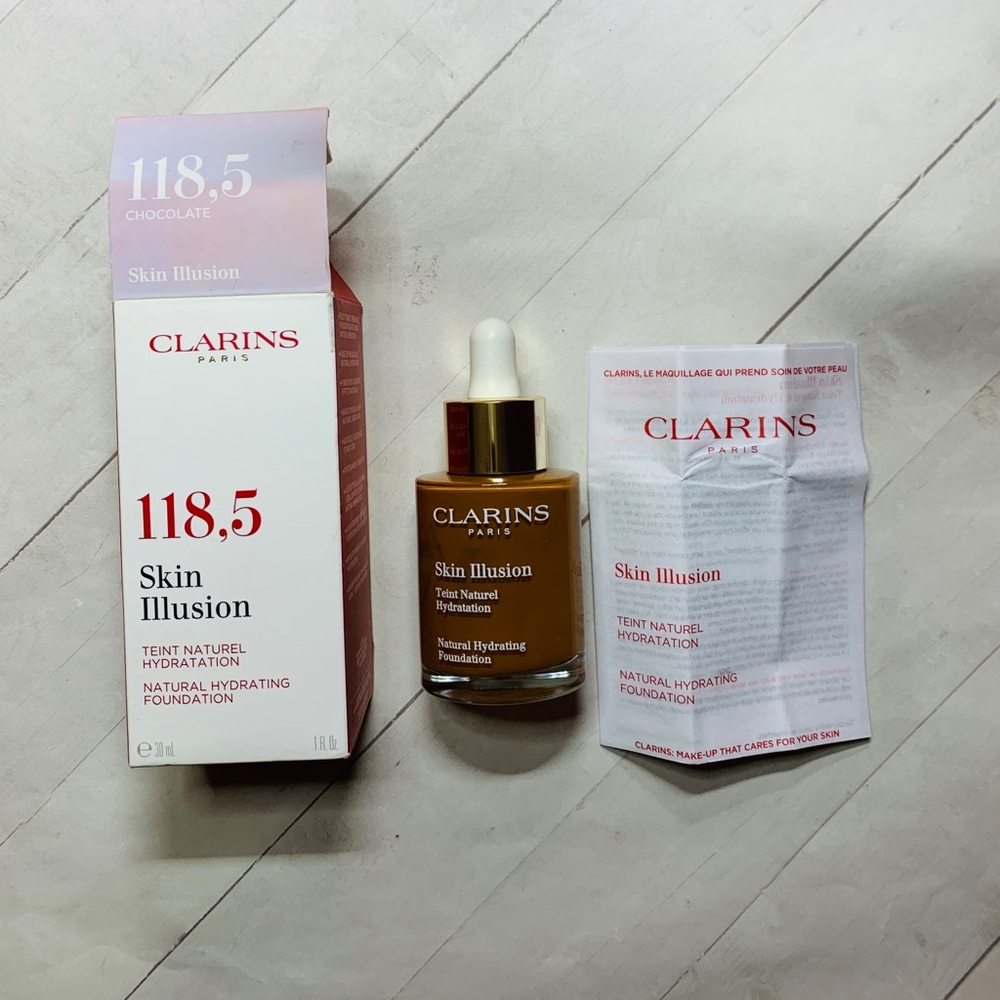 Clarins Natural Hydrating Foundation 118,5 Skin Illusion, Chocolate Tone